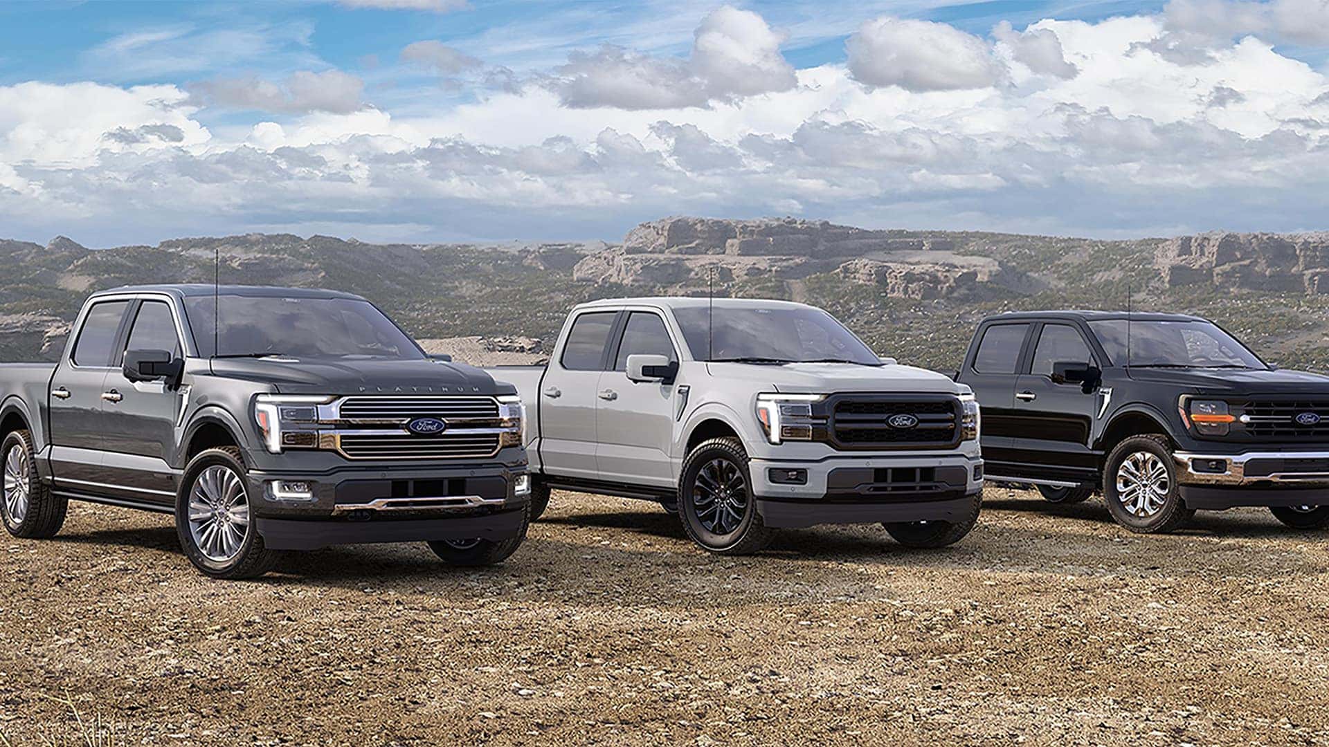 Three 2026 Ford F150s