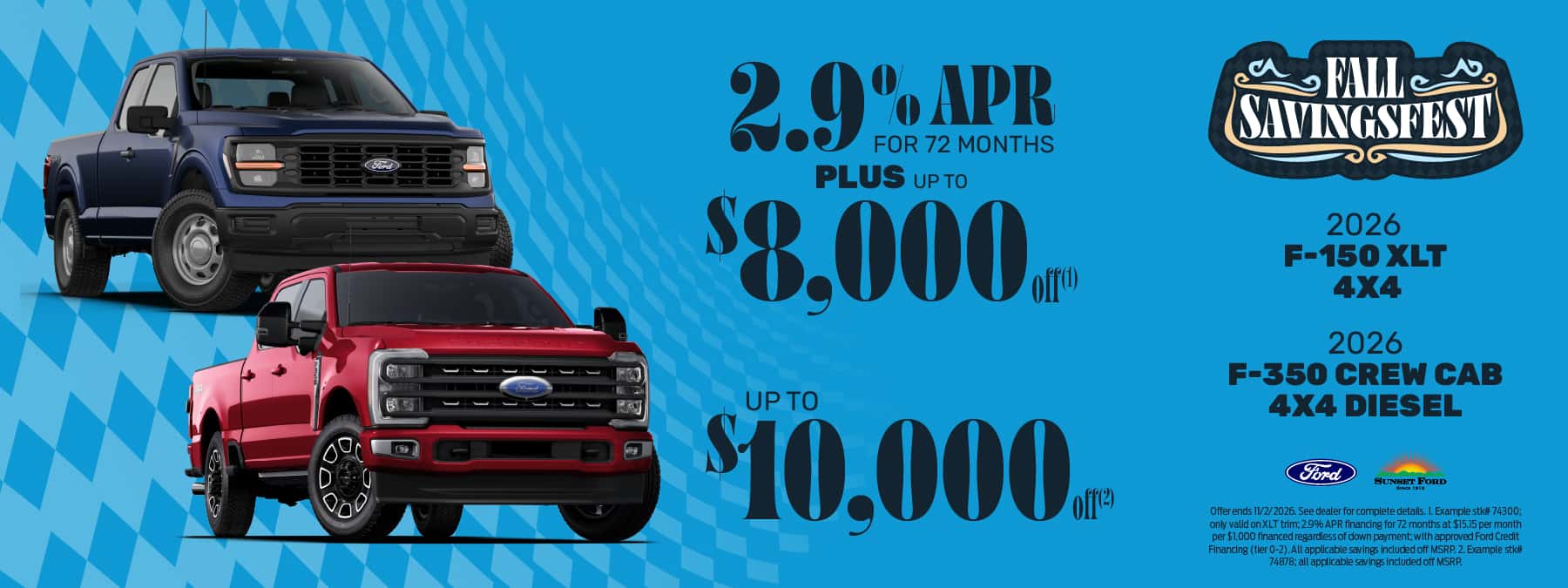 F-150 and F-250 October offers