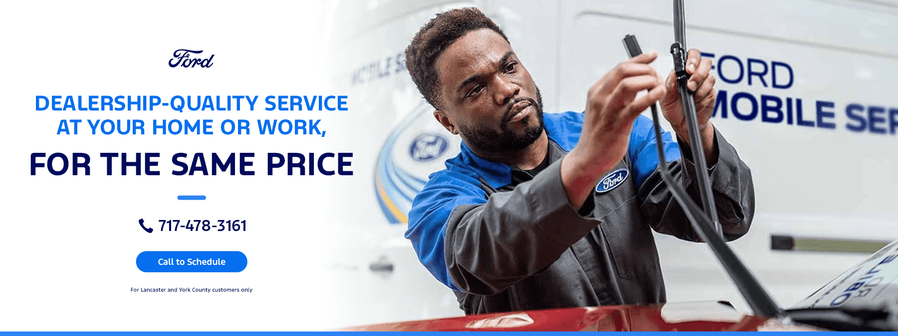 Dealership-quality service at your home or work, for the same price!