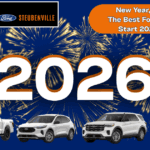 2026 Ford F-150, Ford Explorer, Ford Escape, and Ford Bronco lineup at Team Ford Steubenville in Steubenville, OH — trucks and SUVs for every lifestyle