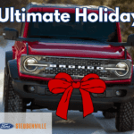 Family enjoying a new Ford vehicle during the holidays in Steubenville, OH