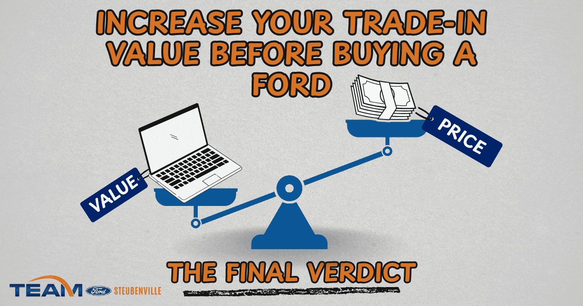 Ohio Valley drivers maximizing trade-in value toward a new 2026 Ford at Team Ford Steubenville