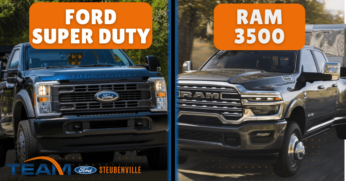 2026 Ford Super Duty vs 2026 Ram 3500 side-by-side comparison