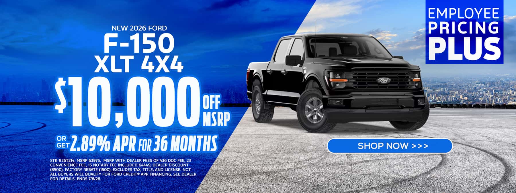 2026 F150 XLT 4x4 $10,000 off the MSRP