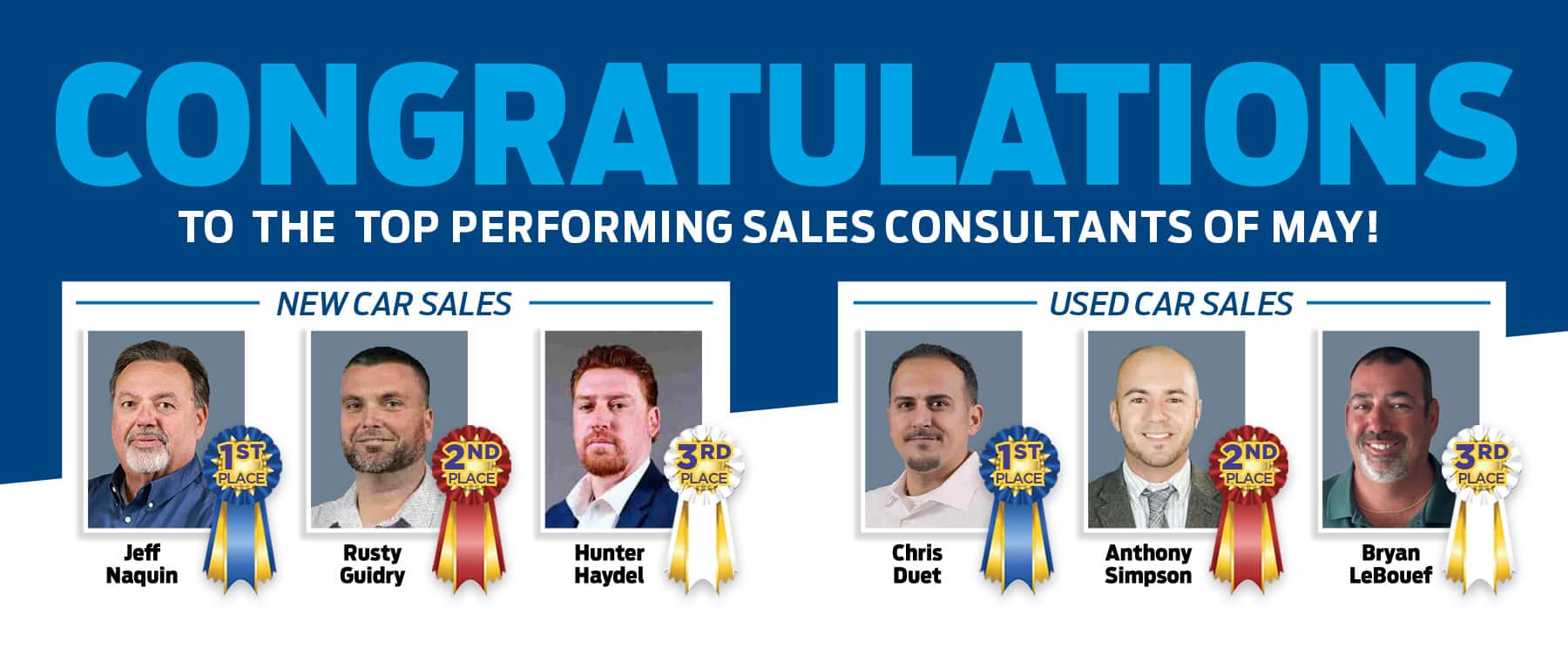 Congrats to the top performers of May