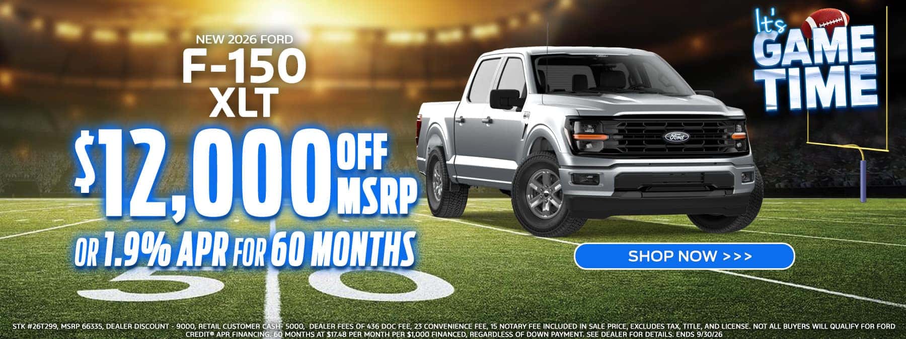 2026 XLT F150 $12,000 off mSRP