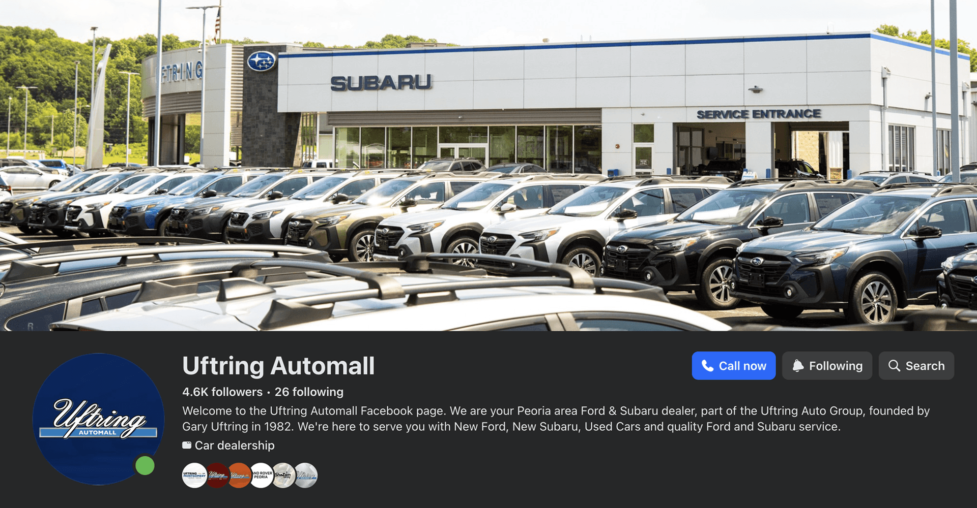 Uftring Automall Facebook Page