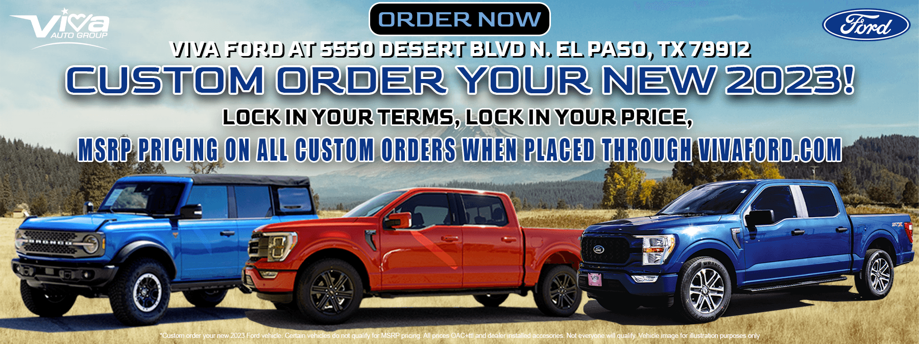 FORD CUSTOM ORDER February Banner