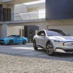 Two Ford Mustang Mach-E Models on Driveway