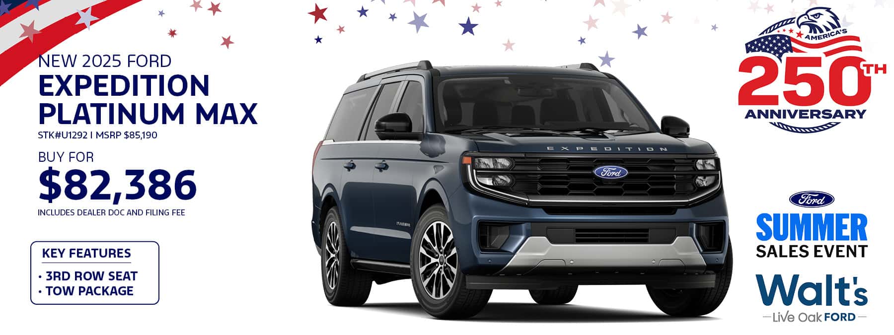 Save on a New 2025 Ford Expedition Platinum Max