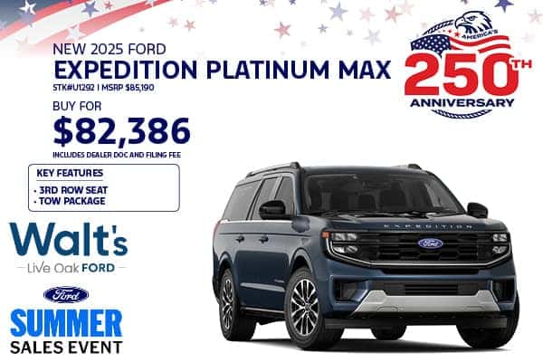 Save on a New 2025 Ford Expedition Platinum Max 