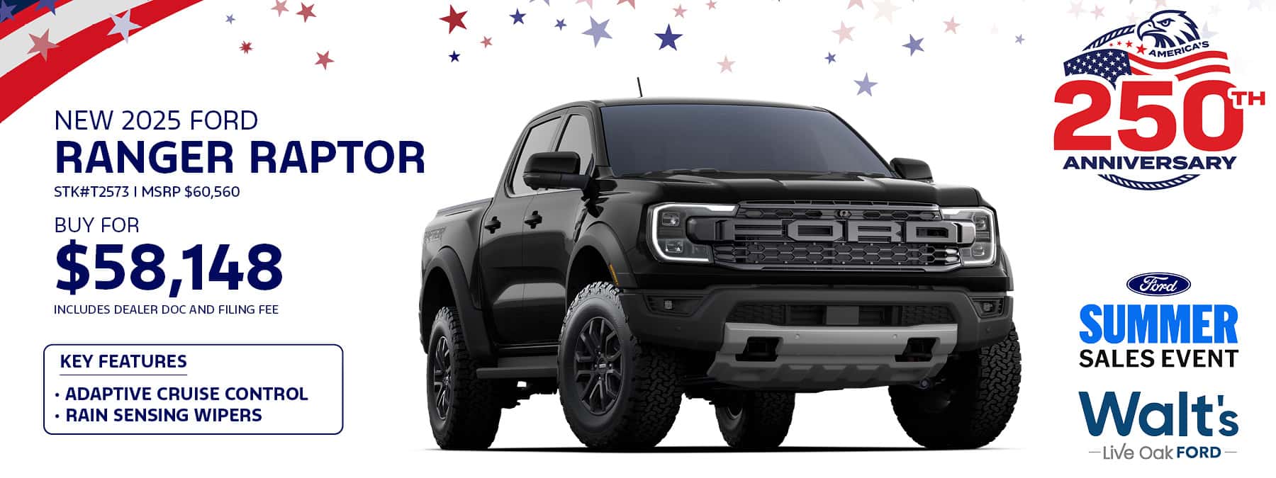 Save on a New 2025 Ford Ranger Raptor