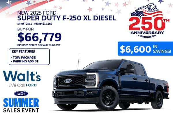 Save on a New 2025 Ford Super Duty F-250 XL Diesel