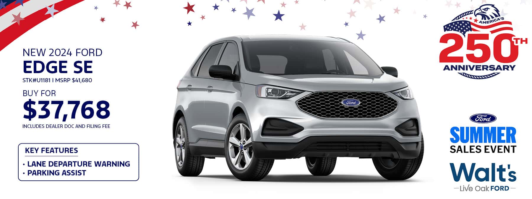 Save on a New 2024 Ford Edge SE