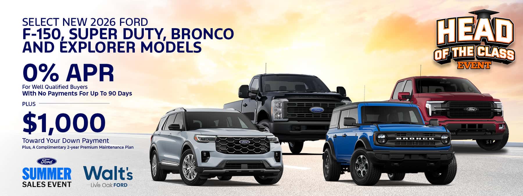 Select New 2026 Ford F-150, Super Duty, Bronco and Explorer Models