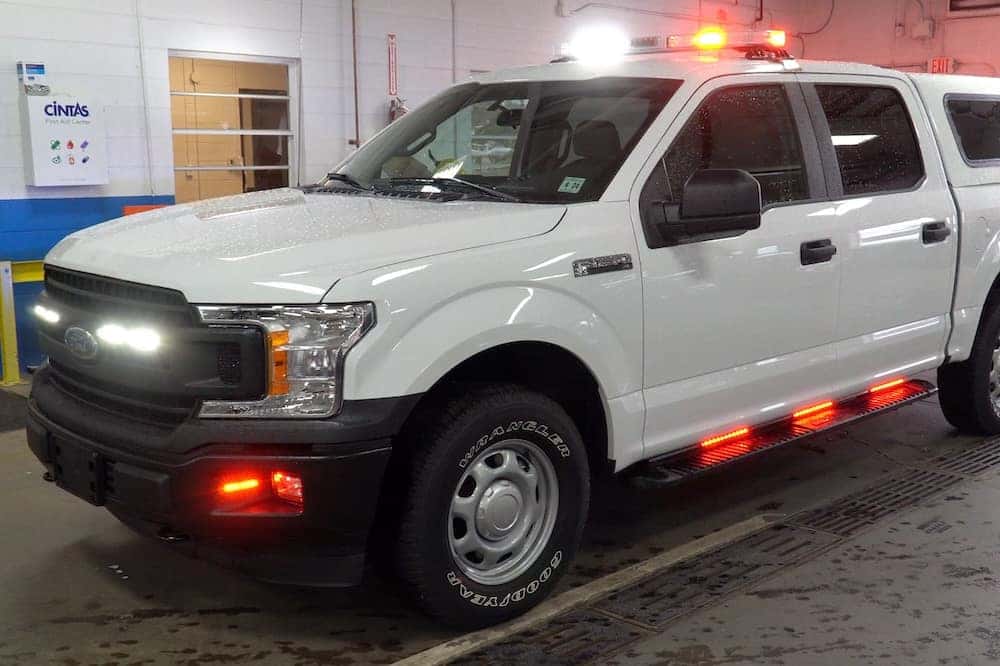 Emergency lighting on first responder vehicle