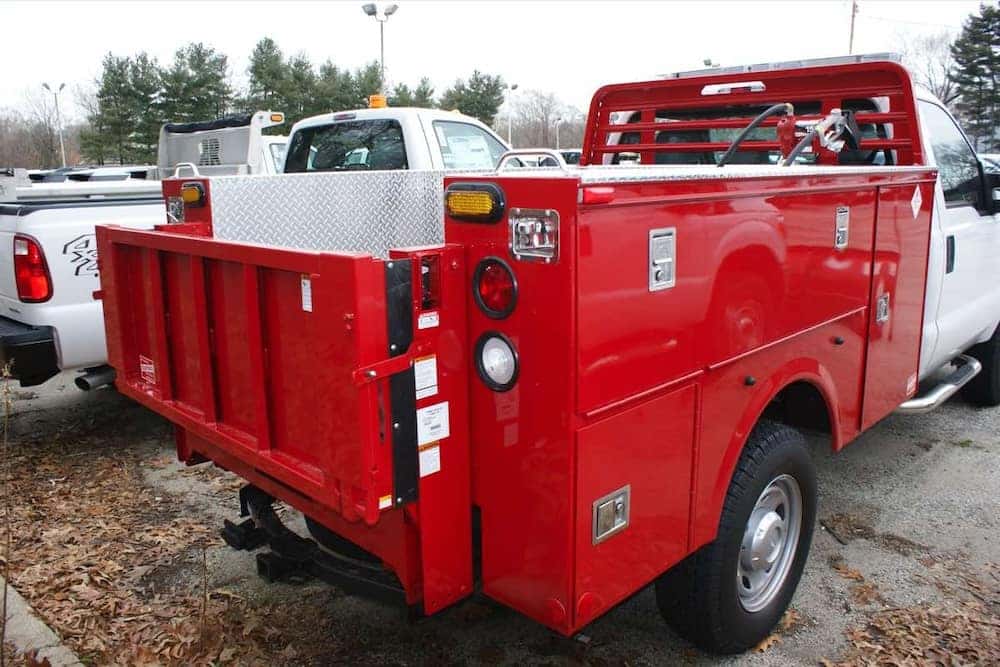 Utility body installed with lift for efficient use